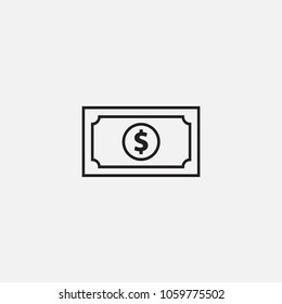 money dollar icon vector