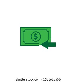 money dollar icon vector