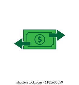 money dollar icon vector