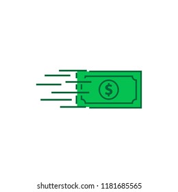 money dollar icon vector