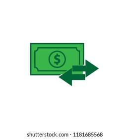 money dollar icon vector