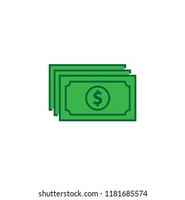 money dollar icon vector