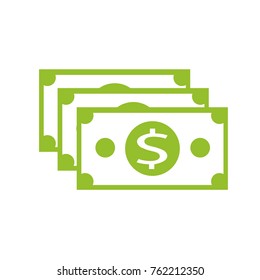 Money dollar icon. Vector illustration.