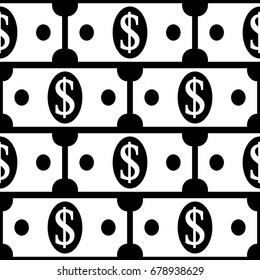 Money dollar icons seamless pattern background. Vector illustration.