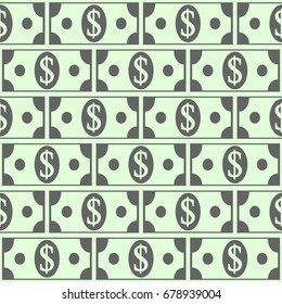 Money dollar icons seamless pattern background. Vector illustration.