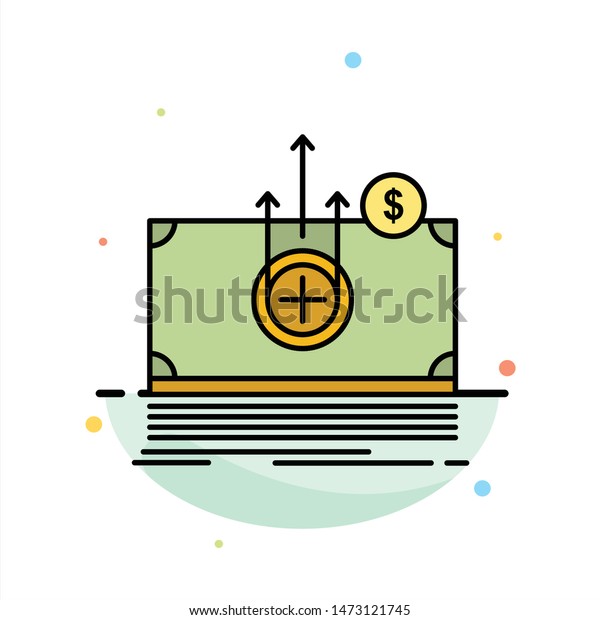 Money, Dollar, Medical, Transfer Abstract Flat\
Color Icon Template