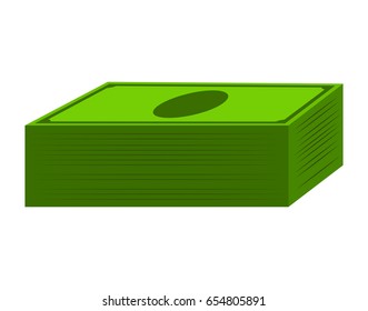 Money dollar note stack vector symbol icon design. Beautiful illustration isolated on white background
