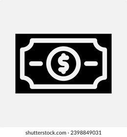 dinero, dólar, pago, elemento para el diseño en un estilo de icono sólido simple