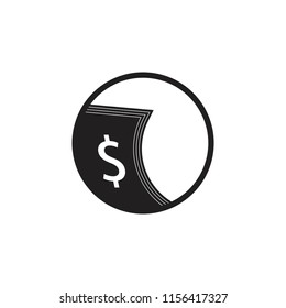 money dollar sheet symbol logo vector