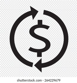 Money dollar sign icon