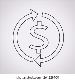 Money dollar sign icon