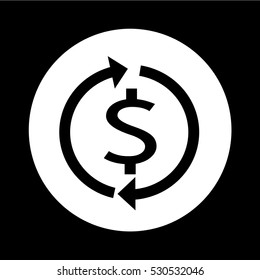 Money dollar sign icon illustration design