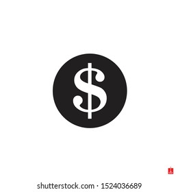 money/ dollar sign icon/symbol/Logo Design. Vector Template Illustration.