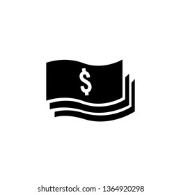Money, dollar simple icon. Editable vector 64x64 Pixel