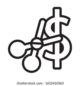 money dollar symbol with scissors vector illustration design