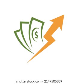 Money dollar vector logo icon flat design