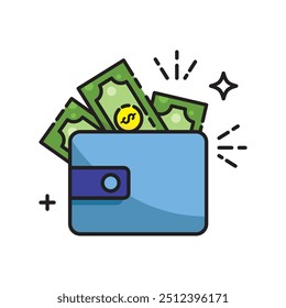 Money dollar vector logo icon flat design