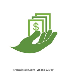 Money dollar vector logo icon flat design