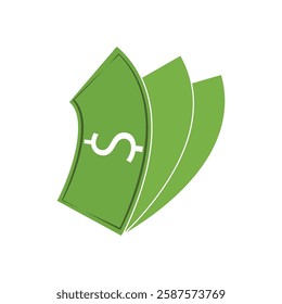 Money dollar vector logo icon flat design