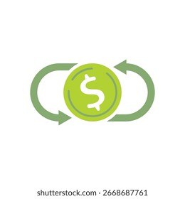 Money dollar vector logo icon flat design