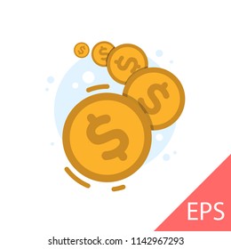 Money Dollar. Vector modern line design illustration icon
