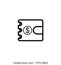 Money, dollar, Wallet icon vector 