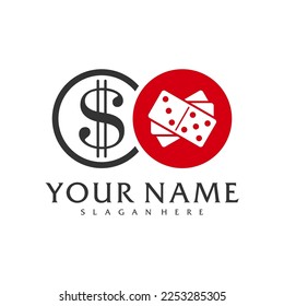 Money Domino logo vector template, Creative Domino logo design concepts