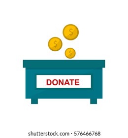 Money donate box vector illustration.