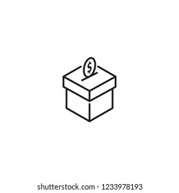 Money donate icon vector
