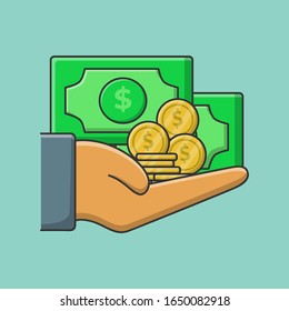 Diseño de vectores de concepto de donación de dinero