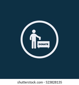 Money donation icon. Charity icon. Vector Illustration