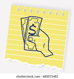 money doodle drawing