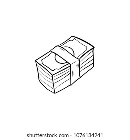 money doodle icon vector 