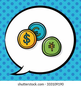 money doodle, speech bubble