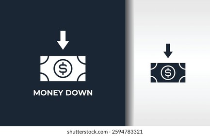 Money Down Vector, Icon Or Logo Sign Isolated Symbol Illustration
