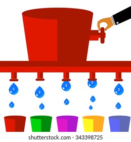 Money Drop, illustration for cost control 
