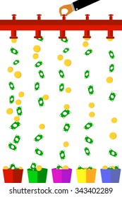 Money Drop, illustration for cost control 
