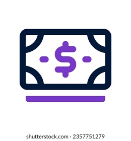 money duo tone icon. vector icon for your website, mobile, presentation, and logo design.