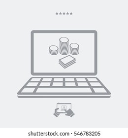 Money earnings - Vector icon for computer website or application
