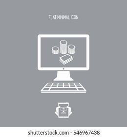 Money earnings - Vector icon for computer website or application