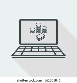 Money earnings - Vector icon for computer website or application