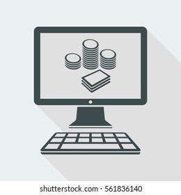 Money earnings - Vector icon for computer website or application
