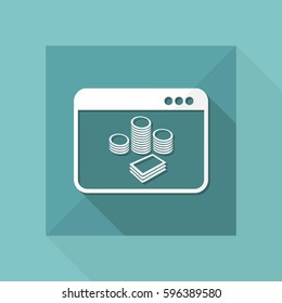 Money earnings - Vector icon for computer website or application