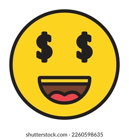 Money Emoji  Flat vector icon which can easily modify or edit 