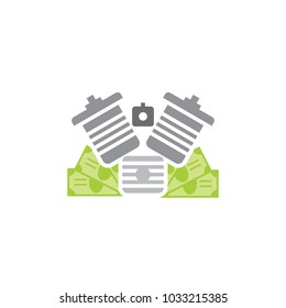 Money Engine Logo icon Design