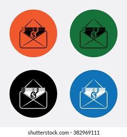 Money envelope icon