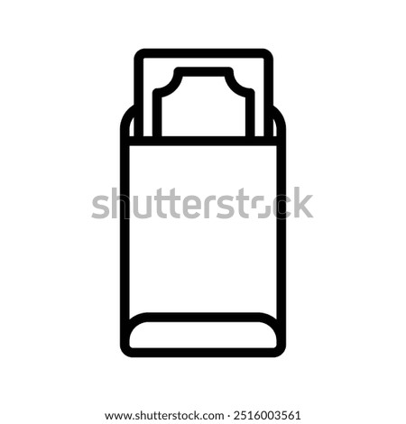 money envelope icon line vector design in trendy style