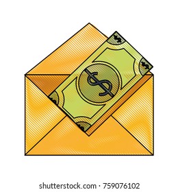 Money envelope symbol icon vector illustration graphic design