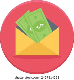 Money in Envelope Symbolizing Labor Compensation concept, Workforce Salary Paid in Cash vector icon design, Labor Day Symbol, 1st of May Sign,  International Workers Day stock illustration