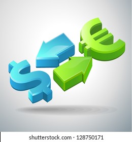 money exchange arrow